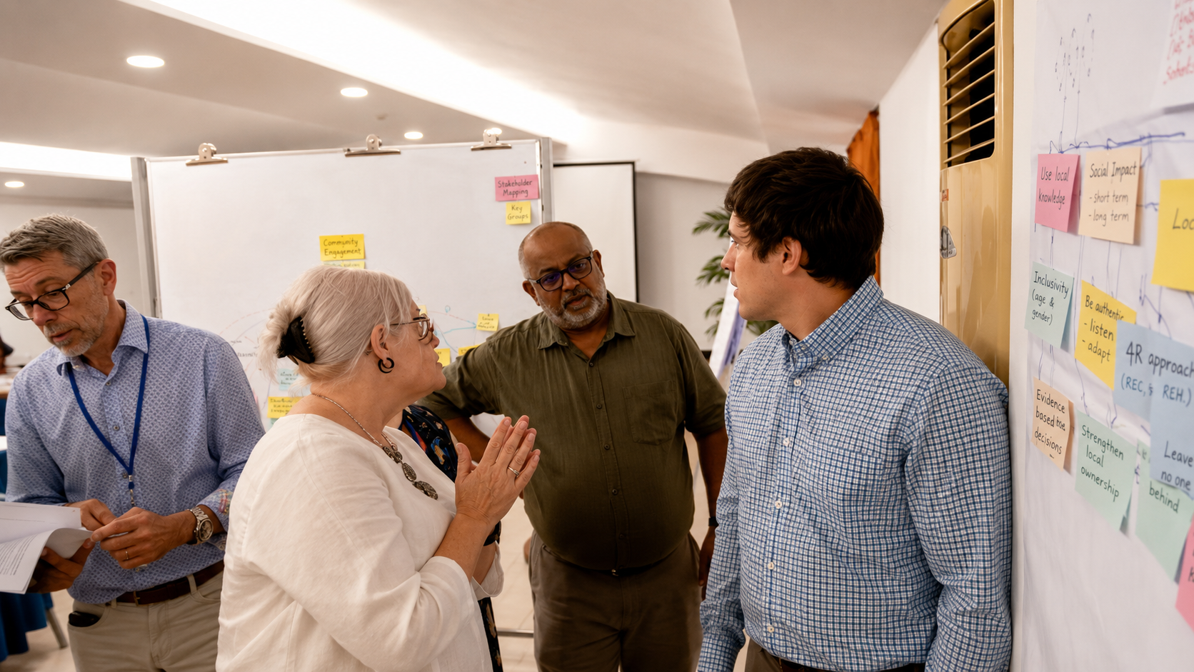 Advisor consulting with clients